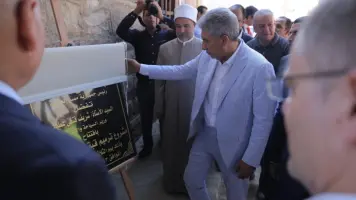 افتتاح قبتي يحيى الشبيه وصفي الدين جوهر بعد الترميم