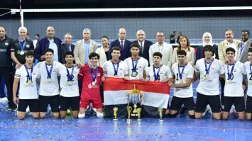 منتخب مصر يتوج بكأس إفريقيا للشباب للكرة الطائرة بعد فوزه على الكاميرون