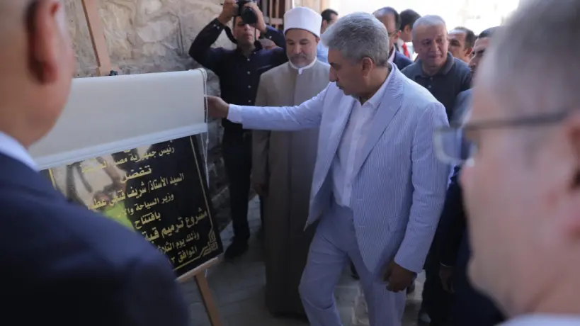 افتتاح قبتي يحيى الشبيه وصفي الدين جوهر بعد الترميم