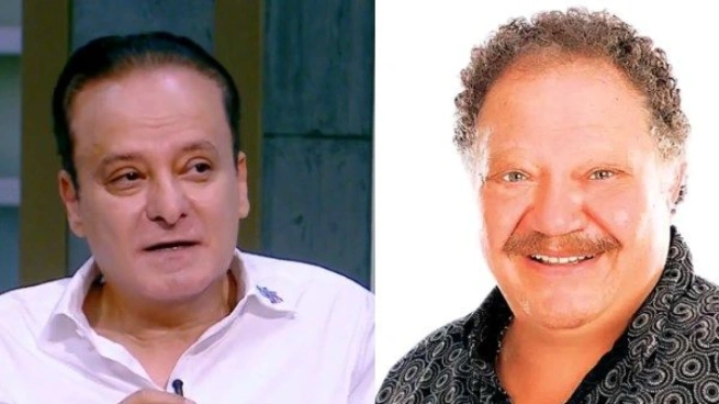 الفنان يحيى الفخراني والكاتب يوسف معاطي